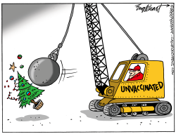 UNVACCINATED WRECK CHRISTMAS by Bob Englehart