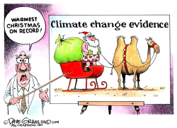 WARMEST CHRISTMAS ON RECORD by Dave Granlund