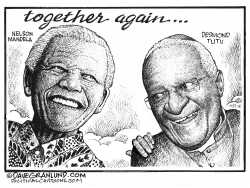 Tutu and Mandela together Tribute by Dave Granlund