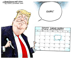 Trump Jan 6th 2022 by Dave Granlund