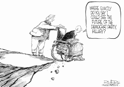 Hillary Pushes Grandpa off the cliff by Rivers