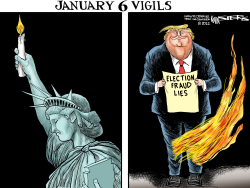 January 6 Vigils by Kevin Siers