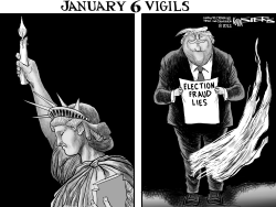 January 6 Vigils by Kevin Siers