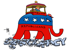 Republicans Crushing Democracy by Arend van Dam