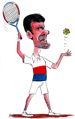 Novak Djokovic and COVID by Christo Komarnitski