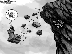Voting Rights Crumble by Kevin Siers