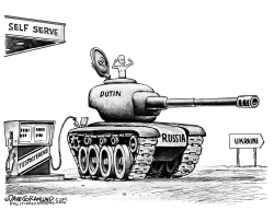 Putin eyeing Ukraine by Dave Granlund