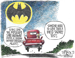 (local) Holy Emergency Alert, Batman by John Darkow