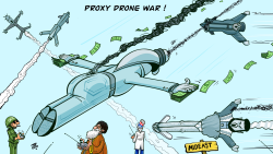 PROXY DRONE WAR ! by Emad Hajjaj