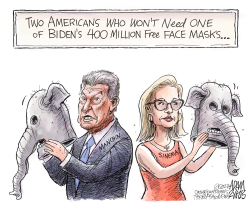 Biden's Free Masks by Adam Zyglis