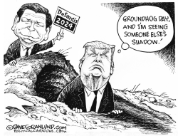 Groundhog Day DeSantis and Trump by Dave Granlund