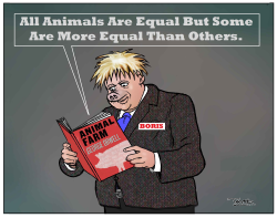 Prime Minister Boris Johnson-  Animal Farm by Tayo Fatunla