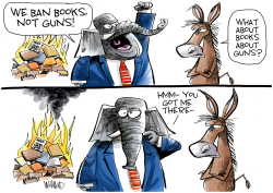 BANNING BOOKS by Dave Whamond