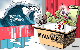 MYANMAR JUNTA RULE by Paresh Nath
