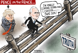 PENCE ON THE FENCE by Jeff Koterba