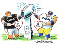 SUPER BOWL BENGALS VS RAMS by Dave Granlund