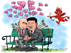 PUTIN XI AND CUPID by Daryl Cagle