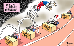 OLYMPIC HURDLES FOR RUSSIA by Paresh Nath