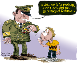 RUMSFELD AND MEDALS  by Daryl Cagle