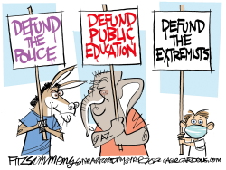 DEFUND THE DEFUNDERS by David Fitzsimmons