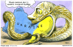 PUTIN CONSTRICTS AND SWALLOWS - REPOST by Taylor Jones