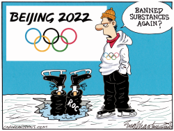 OLYMPICS BANNED SUBSTANCE by Bob Englehart