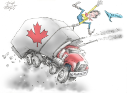 TRUDEAU AND TRUCKERS by Dick Wright