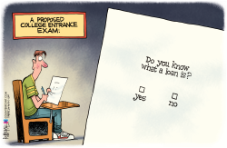 STUDENT LOAN EXAM by Rick McKee