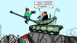 ISRAEL CONDEMNING RUSSIA ! by Emad Hajjaj