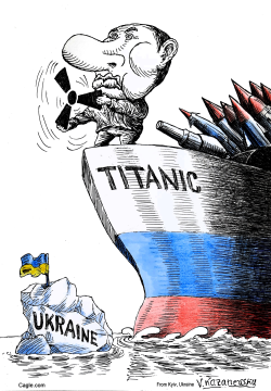 PUTIN AND TITANIC UKRAINE ICEBURG by Vladimir Kazanevsky