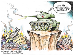 RUSSIA AND UKRAINE TARGETS by Dave Granlund