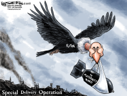 PUTIN DELIVERS WAR CRIMES by Kevin Siers