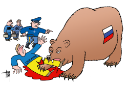 UKRAINE AND RUSSIAN BEAR by Arend van Dam
