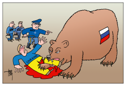 UKRAINE AND RUSSIAN BEAR by Arend van Dam