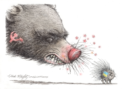 RUSSIA ENCOUNTERS A PORCUPINE by Dick Wright