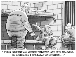 LOCAL IL-EX-GOVERNOR GEORGE RYAN'S FIRST DAY IN JAIL by R.J. Matson