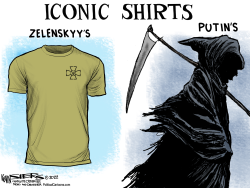 ZELENSKYY'S AND PUTIN'S SHIRTS by Kevin Siers