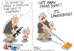 GUNS AND BOOKS by Pat Bagley