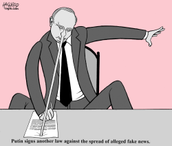 PUTIN SIGNS A LAW by Rainer Hachfeld