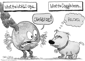 WHAT THE PUTIN DOGGIE HEARS by Daryl Cagle