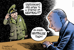 READY TO NEGOTIATE?  by Patrick Chappatte