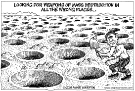 BUSH LOOKING FOR WEAPONS by Monte Wolverton