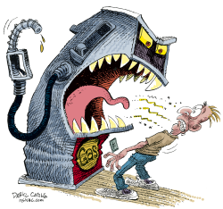 GAS PUMP BITE  by Daryl Cagle