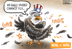 AN EAGLE DIVIDED CANNOT FLY  by Jeff Koterba