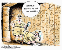 IRS CRYPTIC TAX FORMS by Dave Granlund
