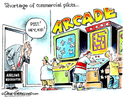 AIRLINE PILOT SHORTAGE by Dave Granlund