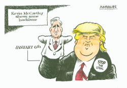 KEVIN MCCARTHY, DONALD TRUMP AND JANUARY 6TH by Jimmy Margulies