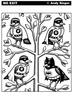 ROBINS OF SPRING by Andy Singer