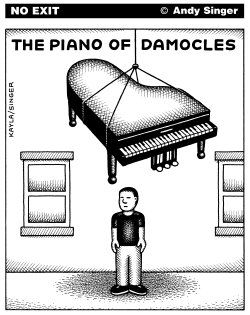 PIANO OF DAMOCLES by Andy Singer