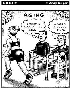 AGING SEX RUNNING by Andy Singer